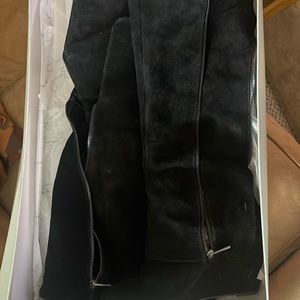 Jessica Simpson suede black wedge boots